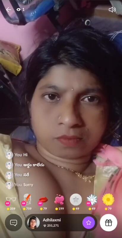 Adhilaxmi, South Indian Aunty, Showing Boobs