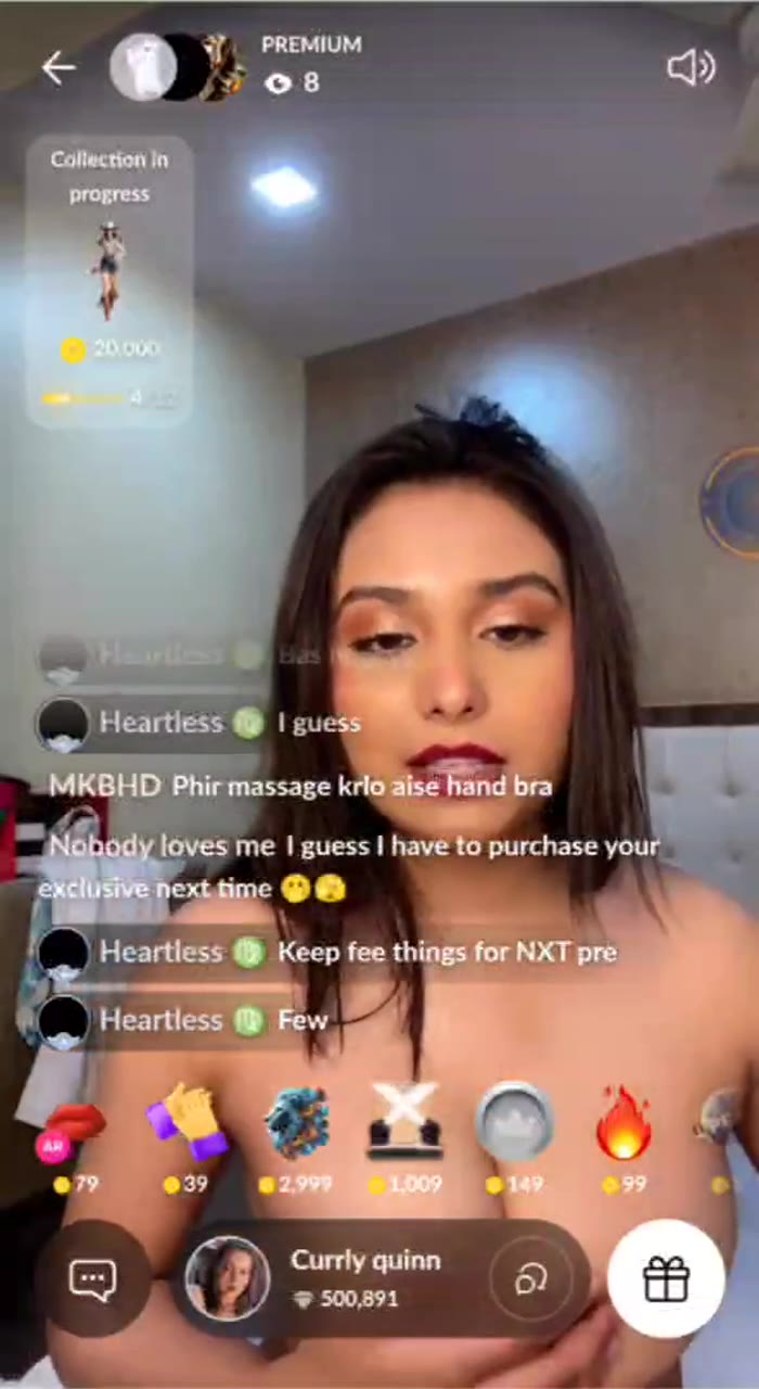 Currly Quinn Playing Teasing Boobs Tango Nude Show Video